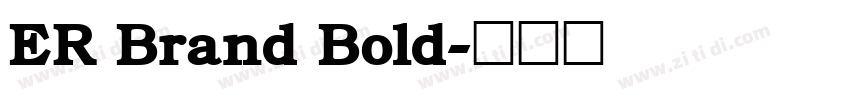 ER Brand Bold字体转换